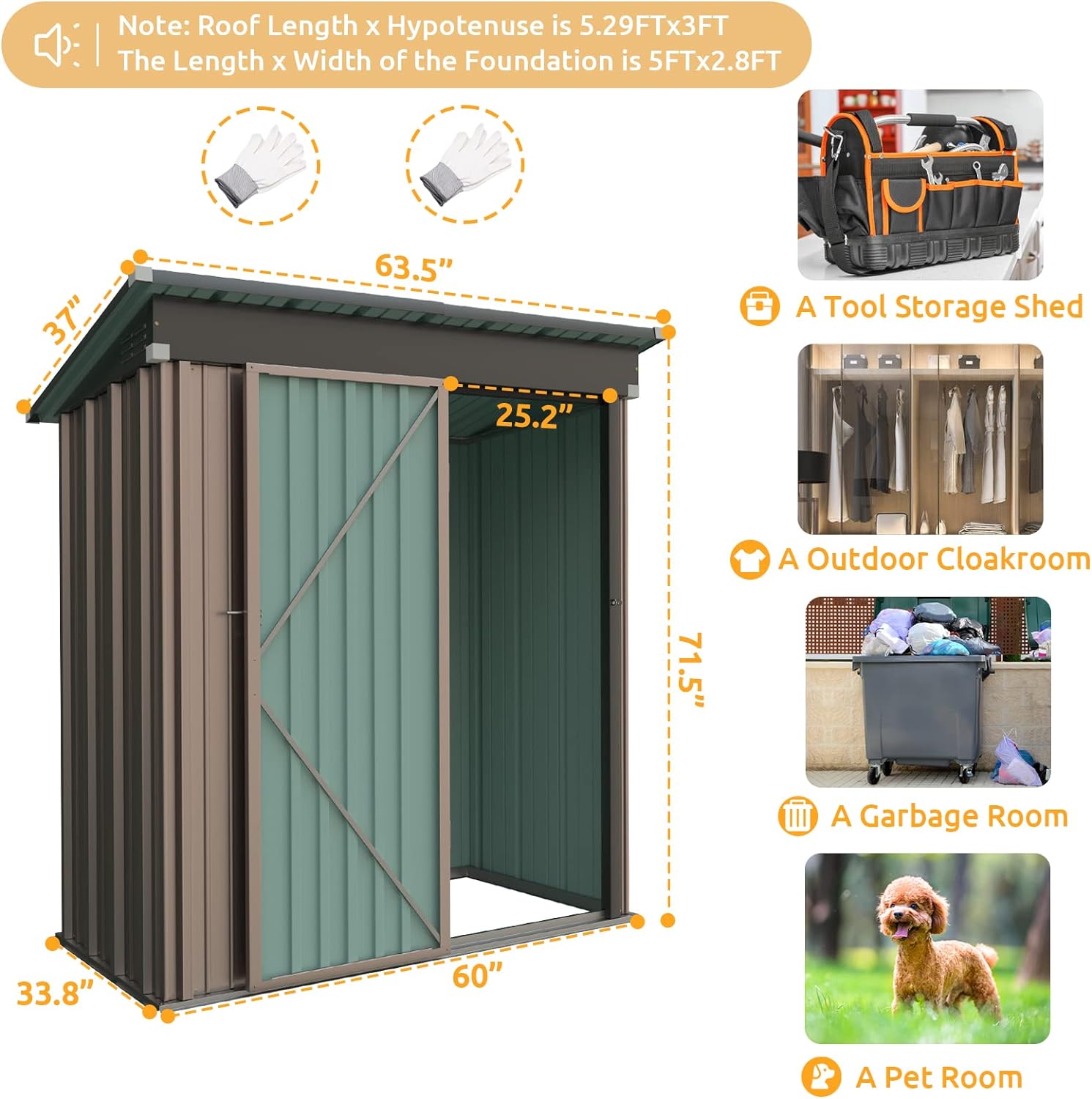 udpatio metal outdoor storage shed 8ft x 6ft review